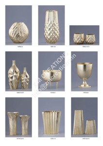 Vase à fleurs de table en acier inoxydable, finition dorée brillante, col long, design côtier, écologique, résistant à la rouille, haute qualité pour - Product Image 6