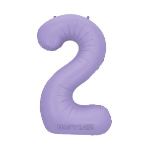 Palloncino Party Love Numero 2 Viola 1M Gonfiabile Decorazione per Feste e Celebrazioni - Product Image 1