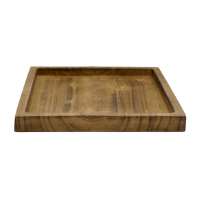 ถาดไม้อะคาเซียถาดเสิร์ฟไม้ทรงสี่เหลี่ยมผืนผ้าพร้อมที่จับ - Product Image 3