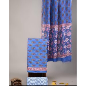 Conjunto de traje de algodón con estampado Jaipuri para mujer con dupatta - Product Image 1