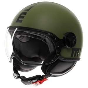 Casque de moto jet classique tout-terrain Momo Design FGTR, demi-face, taille XL, avec fermeture rapide et visière, état neuf - Product Image 1