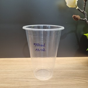 Custom Logo 14oz 400ml PET <b>Plastic</b> <b>Cup</b> with Lid Disposable Cold Drink <b>Cup</b> Clear Made in Vietnam Packaging Solution - Product Image 2