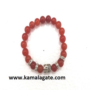 Agate naturelle faite à la main Mookaite pierres précieuses Bracelet perles pierre semi-précieuse artisanat métal bouddha guérison Chakra motif cristal - Product Image 4