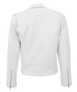 Veste en cuir de motard coupe-vent à col personnalisé pour homme et femme, style zippé, manteau en cuir à manches longues, coupe ajustée - Product Image 6