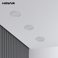 Haut-parleur de plafond 2 voies alimenté par courant alternatif de qualité supérieure avec grille en alliage de zinc, fixation magnétique, 6,5 pouces, 60 W, son haute clarté pour restaurants et bars