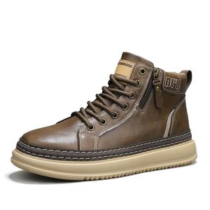 Botas de Senderismo Midi Cómodas de Cuero Genuino Antideslizantes y Resistentes al Desgaste para Hombre, para Todas las Estaciones, Trabajo, Senderismo al Aire Libre - Product Image 2