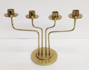 ANTIQUE LOOK <b>TALL</b> <b>CANDLE</b> STAND WITH ALUMINIUM ROSE COPPER PLATED T-LIGHT STAND for FESTIVAL HOME PARTY and WEDDING DECORATION - Product Image 4