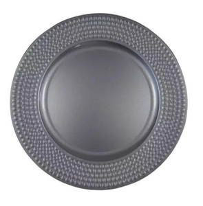 Assiette de service ronde en cuivre écologique, design martelé poli or, pour servir les aliments à la maison, dans les hôtels, les restaurants, les fêtes et les événements - Product Image 2