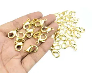 Cierres de langosta rellenos de oro de 18k, cierres de 19mm de alta calidad, fabricación de joyas, accesorios para fabricación de joyas Diy