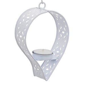 เทียนทีไลท์เหล็กแฟนซีทรงใบไม้,เชิงเทียนสีขาวคุณภาพสูงสำหรับตกแต่งบ้านและสำนักงานงานแต่งงานงานปาร์ตี้ - Product Image 2