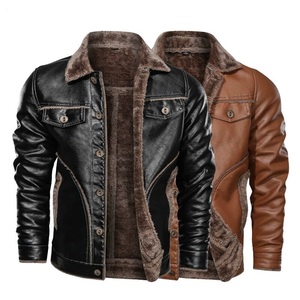 2025 Pakistan veste en cuir enduit pour hommes Long manteau d'hiver avec col montant et Logo avant pas cher veste en cuir mince - Product Image 6