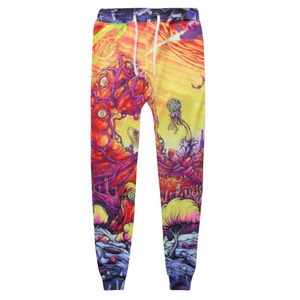 Pantalons de survêtement d'hiver en molleton de coton léger et chaud, style vintage délavé, plissés à l'avant - Product Image 2