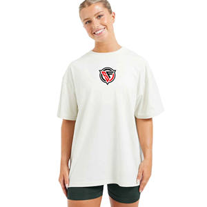 เสื้อยืดลำลองทรงหลวมระบายอากาศได้ดีเป็นมิตรกับสิ่งแวดล้อมสำหรับผู้หญิงเสื้อยืดผ้าฝ้าย100% ระบายอากาศได้ดีฤดูร้อน - Product Image 5