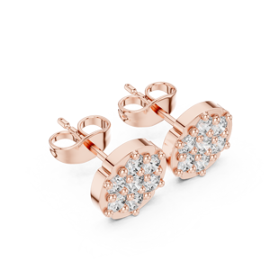 Vente chaude 925 Argent 1CT Noir Mosstone Boucles D'oreilles Hiphop Simple Quatre Prong Boucles D'oreilles pour les Femmes - Product Image 2