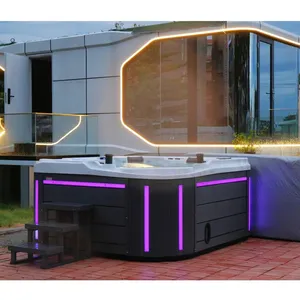 New Design Modern Acrylic Hot Spas Overflow Spa Luxury Balboa Outdoor Hot Tub Large Size Massage Spa Tub 7 Person Whirlpool Spa