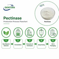 Voedingsmiddelkwaliteit Pectinase Enzympoeder 30000 U/g voor sapclarificatie en wijnbereiding