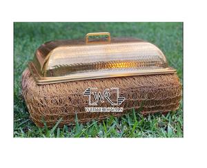 Plato de frotamiento de diseño de alambre de malla único Buffet con tapa para bodas Catering Serveware Oriente Medio Uso árabe Calentador de alimentos Olla caliente - Product Image 6