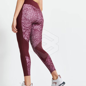 Service OEM personnalisé, leggings respirants en coton et fibre de bambou, antibactériens, séchage rapide, couleur unie, sublimation, leggings pour femmes, grandes tailles - Product Image 4