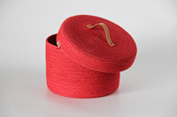 Panier de rangement rond en corde 100% coton tissé pliable de couleur personnalisée avec couvercle pour couverture et oreillers