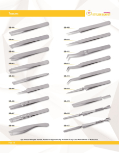 Pinzas para cejas de acero inoxidable puntiagudas de oro rosa ecológicas ligeras profesionales de alta calidad diseño de moda personalizado - Product Image 5