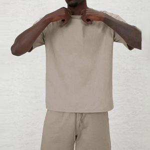 Mode goutte épaule hommes t-shirts personnalisé 280gsm 300gsm 320gsm t-shirts poids lourd surdimensionné coton O cou t-shirts - Product Image 2