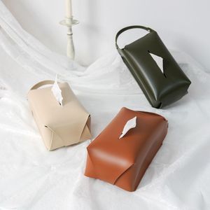Thiết kế sang trọng Faux Leather <span class=keywords><strong>Tissue</strong></span> <span class=keywords><strong>Box</strong></span> với hình dạng thanh lịch phù hợp cho điều hành cài đặt và trang trí nội thất phong cách - Product Image 5