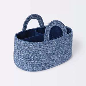 Organizador <span class=keywords><strong>de</strong></span> Pañales para Bebé Recién Nacido, Cesta <span class=keywords><strong>de</strong></span> Almacenamiento Portátil para Guardería con Compartimentos Intercambiables, Moderno, 100% Algodón - Product Image 1