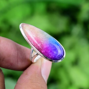 925 Sterling Silver Handmade Gemstone Rainbow Solar <b>Spinner</b> Promise <b>Ring</b> 925 Sterling Silver <b>Women</b> Wedding Gift <b>Ring</b> Jewelry - Product Image 3