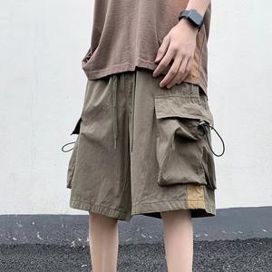 2025 High Street Cargo Shorts para hombres Verano Moda Retro Bolsillos Corto Casual Hip Hop - Product Image 5