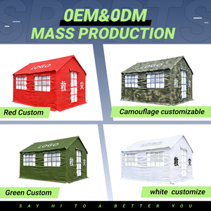 Tentes portables imperméables de secours d'urgence à prix d'usine, abri 4 saisons à poteaux en aluminium, 12m, monocouche, 1 chambre, 1 séjour - Product Image 4
