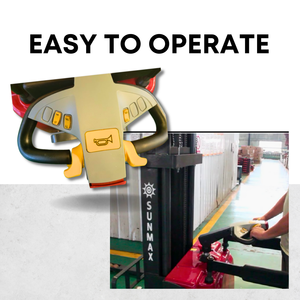 Sollevatore di Pallet Elettrico Sunmax 157 con Capacità di 1500 kg, Forche Regolabili, Garanzia di 2 Anni - Product Image 3