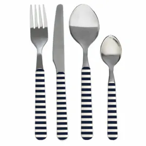 Set di posate in acciaio inossidabile per tavolo da pranzo eleganti cucchiai e forchette per cena posate Set di 4 cucchiai da tavola coltello per forchetta posate