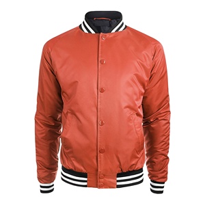 เสื้อแจ็คเก็ตวาร์ซิตี้แบบถักกันน้ำสำหรับผู้ชาย ดีไซน์และสีสันตามสั่ง แขนหนังบุขนแกะทันสมัย ขายส่งสำหรับฤดูหนาว - Product Image 1