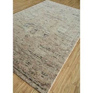 Alfombra de Lana Anudada a Mano, Color Tomillo Beige Marrón, Estilo Boho AKWL-1050, Patrón Abstracto de Medallón para Entrada, Pasillo, Sala de Estar, Hecha a Mano - Product Image 2