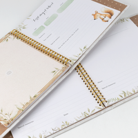Journal de souvenirs de la première année de bébé avec logo personnalisé, couverture rigide, cadeau idéal pour les nouvelles mamans - Livre de journal de naissance imprimé