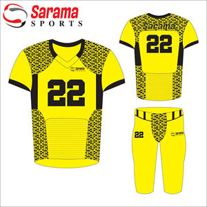 Conception de maillot de football américain sublimé vente en gros de maillot de football américain avec la dernière conception sur l'impression personnalisée, - Product Image 3