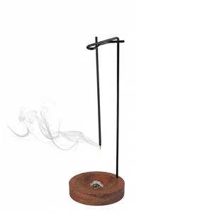 Porte-encens décoratif en bois de manguier et en laiton pour la maison, l'hôtel, la table, porte-encens décoratif - Product Image 6