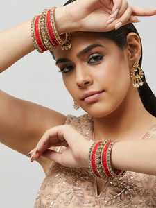 Nouveaux ensembles de bracelets pour mariée, qualité durable, vêtements de mode, bracelets uniques, style unique, ensemble de bracelets brodés de perles faits à la main pour femmes - Product Image 4