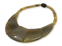 Collier en corne de buffle de haute qualité ambre couleur miel collier en corne naturelle bijoux en corne de buffle pour femmes mode
