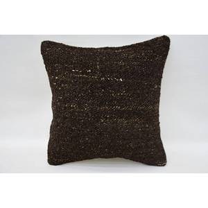 Brown Wool Kantha Patchwork <b>Pillow</b> 12x12 Inch Vintage Embroidered Woven Printed Rustic Living Room Throw <b>Pillow</b> for Home Use - Product Image 1