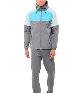 Chaqueta cortavientos impermeable de nailon para hombre al aire libre, chaqueta cortavientos de nailon con bloque de Color transpirable con capucha - Product Image 1