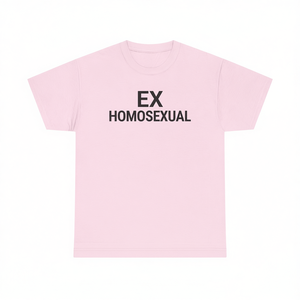 Camiseta Ex-Homosexual de Manga Corta, Unisex, Cuello Redondo, Impresión Serigráfica, Ropa Promocional para Adultos - Product Image 3
