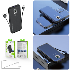 HOME DIGITALOME HPK-027 portable Powerbank 10000mAh Batterie à charge rapide de type C haute capacité avec affichage numérique LED 22.5W - Product Image 4
