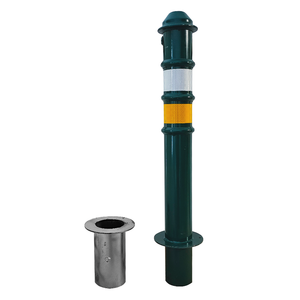 75 cm Lockable Parking <b>Post</b> Metal Removable Type <b>Anchored</b> Parking Barrier - Product Image 3