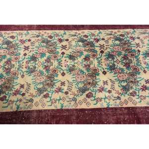 Clásico Beige rojo 3,8X6,6 pies Kilim área grande Alfombra de lana abstracto turco rectángulo pasillo Patchwork diseño 10mm alfombra de habitación de látex - Product Image 5