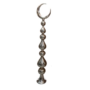 Minarets en laiton faits à la main de haute qualité artisanat arabe de Style religieux avec belle décoration en métal fini nickel - Product Image 2