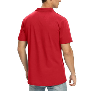 Polo de manga corta clásico para hombre, Polo de algodón de punto doble con 2 botones - Product Image 2