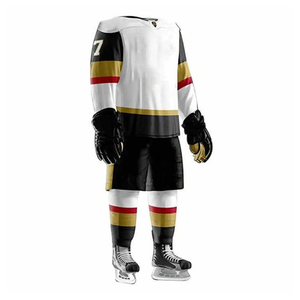 Uniforme de hockey sobre hielo al por mayor, fabricado con material de alto rendimiento que ofrece absorción de humedad y comodidad duradera, personalizado. - Product Image 5