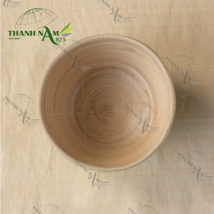 Tazón para Servir de Bambú Hilado Ecológico Hecho a Mano, Estilo Clásico, Color Personalizado, Lacado, Desechable, para Uso Doméstico, Fiestas, Ensaladas y Sopas - Product Image 3