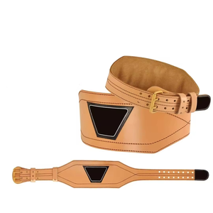 เข็มขัดยกน้ำหนักหนังวัวปรับได้ ระบายอากาศได้ดี พร้อมดีไซน์สีและขนาดที่ปรับแต่งได้ สำหรับออกกำลังกายในยิม - Product Image 1